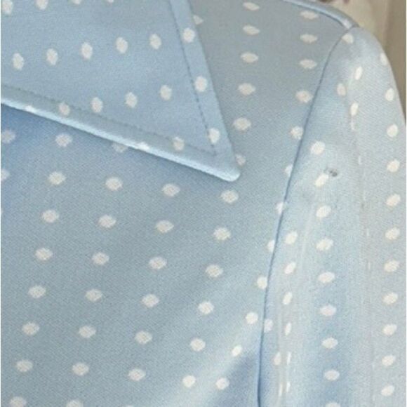 Groovy 70s 200% Poly Tunic Length Shirt Iridescent Buttons. Brady Bunch Vibe - Picture 16 of 16